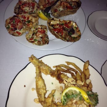 Irene's - Appetizers: Oysters Irene and a soft shell crab - Italian Near Me - New Orleans, Louisiana Irene's - Appetizers: Oysters Irene and a soft shell crab - Italian Near Me - New Orleans, Louisiana