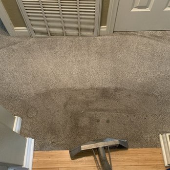 JS Carpet Cleaning - Bottom: BEFORE carpet cleaning Top: After - Carpet Cleaning Near Me