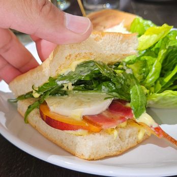 Bloom Carneros - Peach & Mozzarella Sandwich. - New American Near Me - Sonoma, California