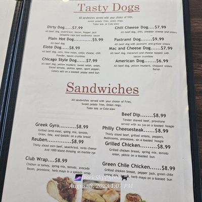 Menu photo 1 The Place To Go Pahrump, NV Menu photo 1 The Place To Go Pahrump, NV