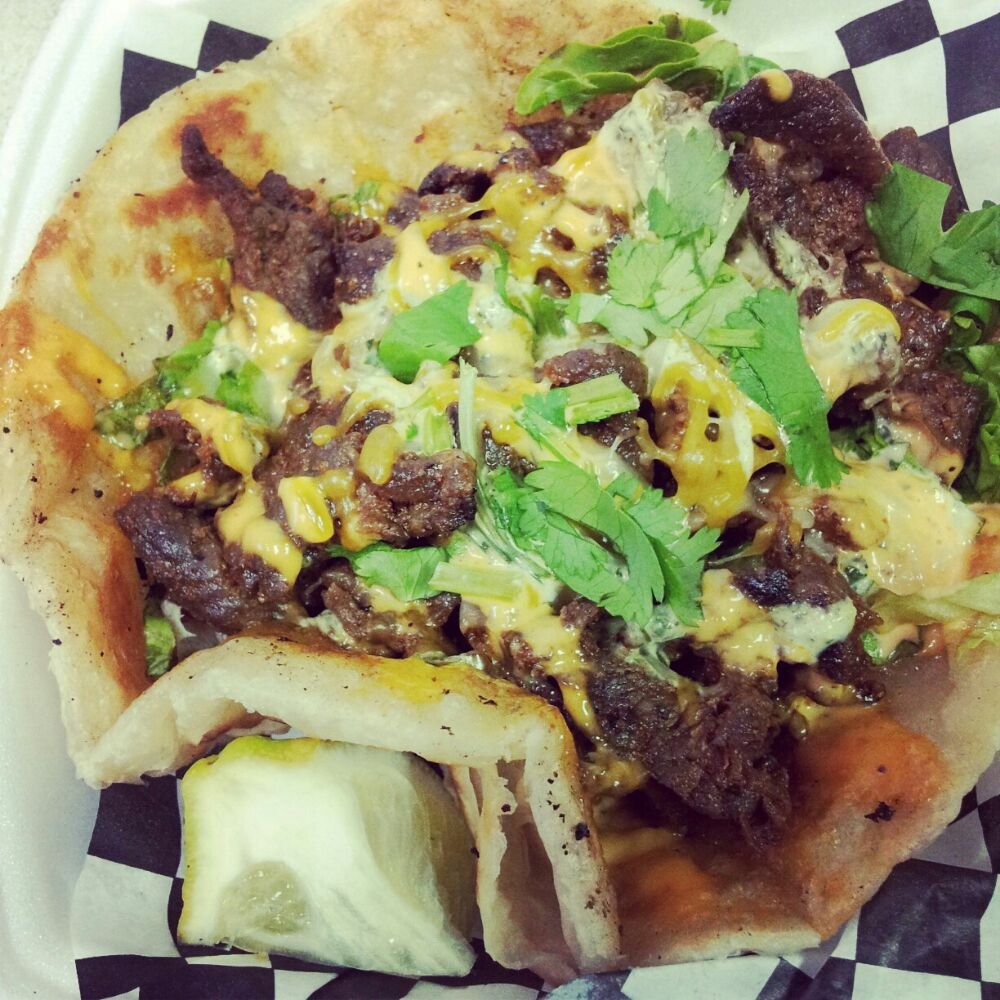 Kurbside Eatz - Beef taco on paratha - Food Trucks Near Me - Texas City, Texas