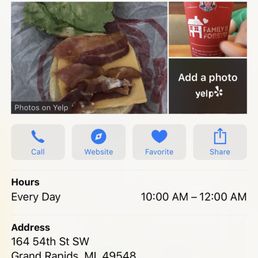 the menu of a fast food restaurant