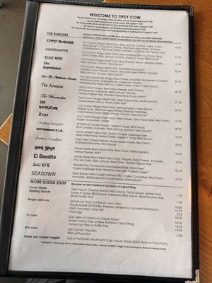 Menu photo 4 Tipsy Cow Burger Bar - Redmond Redmond, WA Menu photo 4 Tipsy Cow Burger Bar - Redmond Redmond, WA