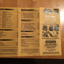 Happy Hana - Current menu