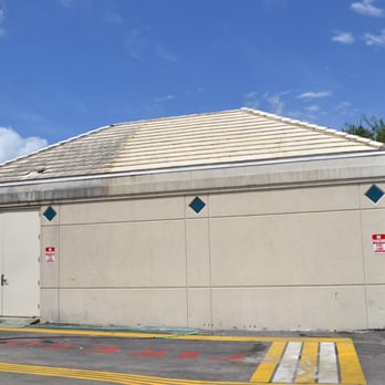 Squeegee Squad - Dramatic difference on a roof cleaning... right half has been treated only! - Window Washing Near Me - Riverview, Florida Squeegee Squad - Dramatic difference on a roof cleaning... right half has been treated only! - Window Washing Near Me - Riverview, Florida