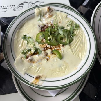 Las Palmas - Queso with ground beef - Mexican Near Me - Dallas, Texas Las Palmas - Queso with ground beef - Mexican Near Me - Dallas, Texas
