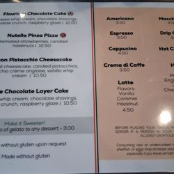 Dessert Menu