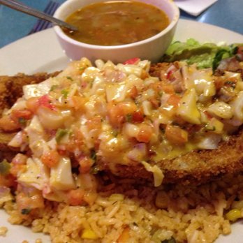 Chavez Mexican Cafe - The eggplant stuffed with shrimp! Nice spicy undertone of flavor!! - Mexican Near Me - Houston, Texas Chavez Mexican Cafe - The eggplant stuffed with shrimp! Nice spicy undertone of flavor!! - Mexican Near Me - Houston, Texas