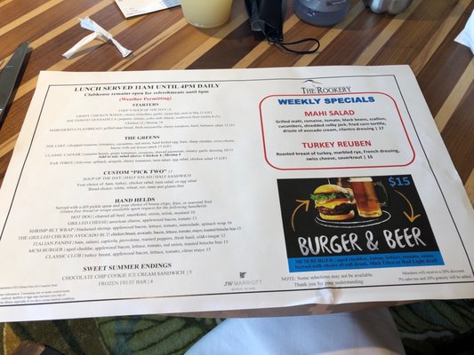 Menu photo 2 The Rookery Grill Marco Island, FL Menu photo 2 The Rookery Grill Marco Island, FL
