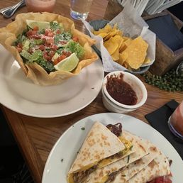 Texan Caesar, brisket quesadilla