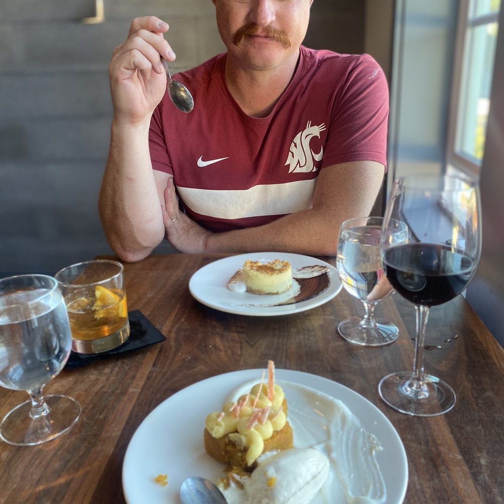 Brix 25 - Swiss carrot cake, cheesecake, three forks GSM and an old fashioned. - New American Near Me - Gig Harbor, Washington