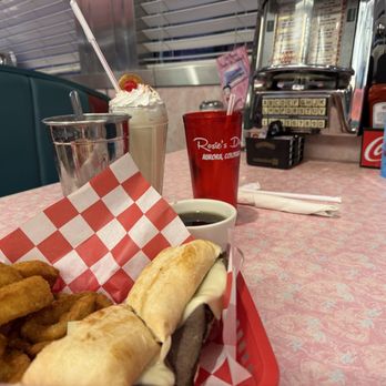 Rosie's Diner - French Dip with Carmel/Butterscotch milkshake - American Near Me - Aurora, Colorado