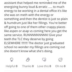 West Beaches Dental Care - This picture is a patient's deleted review . !!!!