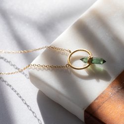 Felix Z - Natural tourmaline Necklace with Diamond