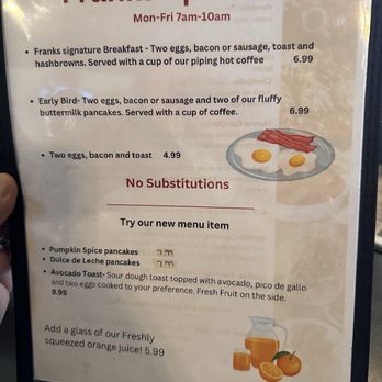 Frank’s Kitchen - Specials menu - Breakfast & Brunch Near Me - Rural Hall, North Carolina