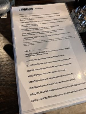 Menu photo 3 Parachos Tacos Y Tragos Scottsdale, AZ Menu photo 3 Parachos Tacos Y Tragos Scottsdale, AZ