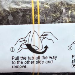 Smart & Final Extra! - Instructions for eating the Triangle Bap.