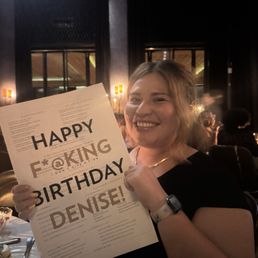 They made me this menu.