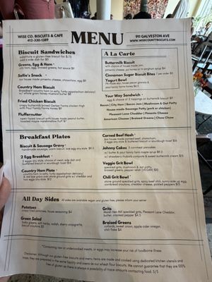 Menu photo 1 Wise County Biscuits Pittsburgh, PA Menu photo 1 Wise County Biscuits Pittsburgh, PA