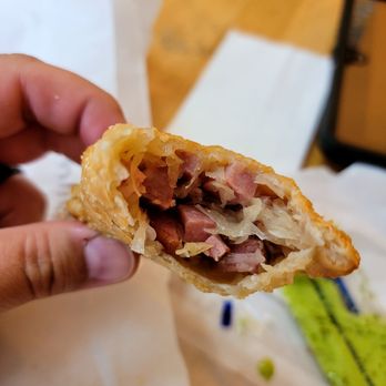 Mama's Empanadas - Loaded with kielbasa and sauerkraut. - Empanadas Near Me - Astoria, New York