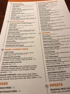Menu photo 5 Ale House Grand Junction, CO