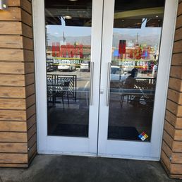 Exterior outside entrance of Habit Burger & Grill - Front entrance - Burbank, California Exterior outside entrance of Habit Burger & Grill - Front entrance - Burbank, California