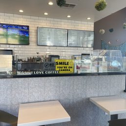 Clean front entrance and seating