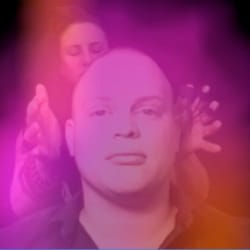 Firestar Alchemy - Taken with Kirlian Aura photography, a clients aura during a reiki session