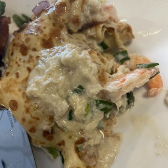 M & J Bistro - Crab and shrimp crepe - New American Near Me - Tracy, California M & J Bistro - Crab and shrimp crepe - New American Near Me - Tracy, California