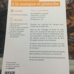 Picard Surgelés - Le verso de la recette !