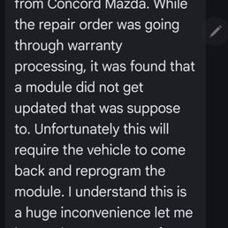Texts from Concord Mazda