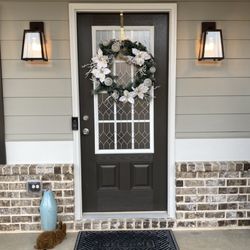 Big Frog Electric - Installation of new exterior wall sconces at the front door.