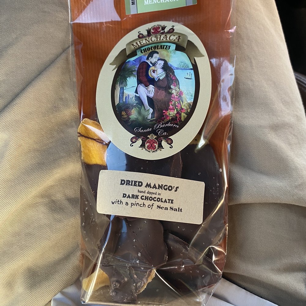 Menchaca Chocolates - Dried mango dipped in dark chocolate - Chocolatiers & Shops Near Me - Santa Barbara, California Menchaca Chocolates - Dried mango dipped in dark chocolate - Chocolatiers & Shops Near Me - Santa Barbara, California