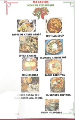 Menu photo 1 Macarios Mexican Restaurant Boardman, OR Menu photo 1 Macarios Mexican Restaurant Boardman, OR