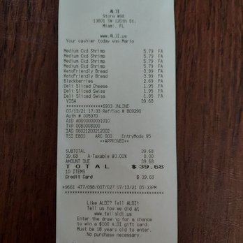 ALDI - Mario the cashier at Aldi store #98 should NEVER BE ALLOWED TO INTERACT WITH CUSTOMERS.  HE IS A LIABILITY TO ALDI. - Grocery Near Me - Miami, Florida