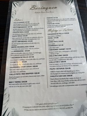 Menu photo 5 Plaza Borinquen Lancaster, CA