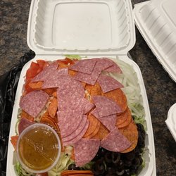 All Out Pizza And More - Antipasto salad. Very good, lot's of meat!!