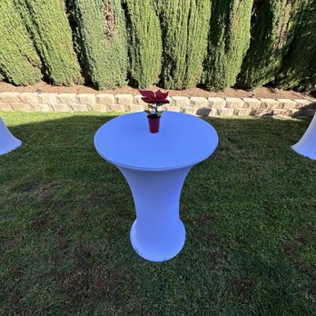 Rentals For Party Events - Fitted table cloths are available in white and black color options - Party Equipment Rentals Near Me - Irvine, California Rentals For Party Events - Fitted table cloths are available in white and black color options - Party Equipment Rentals Near Me - Irvine, California