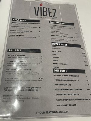 Menu photo 3 Vibez Macon, GA