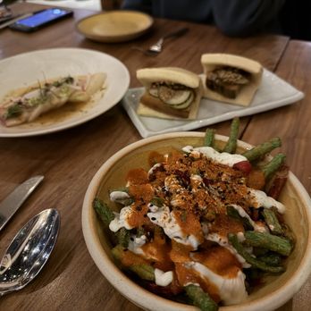 Pagu - Japanese Hamachi Crudo. Braised Pork Belly Baos (2pc). Tempura String Beans. - Japanese Near Me - Cambridge, Massachusetts Pagu - Japanese Hamachi Crudo. Braised Pork Belly Baos (2pc). Tempura String Beans. - Japanese Near Me - Cambridge, Massachusetts