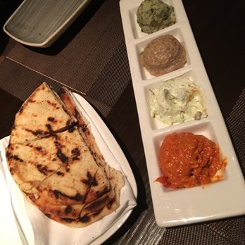 Kyma -  yogurt, cucumber, dill Tzatziki  red peppers, feta Htipiti  caper, potato puree Caparisalata  eggplant, walnuts Melitzanosalata - Greek Near Me - Atlanta, Georgia