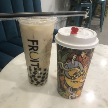 Fruitea Boba - Jasmine milk tea with boba & Thai tea (hot) - Caterers Near Me - Orange, California