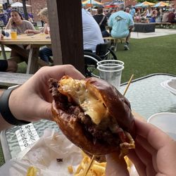 Hamilton’s Urban Backyard - 501 Main Burger with Pretzel Bun