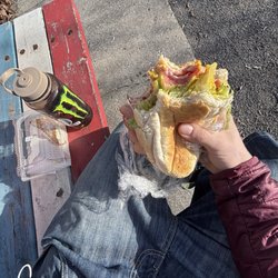 Di Rienzo's - No.16: Soppressata  calabrese,  hot capicollo,  prosciutto cotto,  Provolone  cheese, lettuce,  tomato, mustard