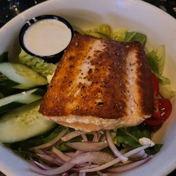 On The Kirb - Greek Salmon Salad - Sports Bars Near Me - Houston, Texas On The Kirb - Greek Salmon Salad - Sports Bars Near Me - Houston, Texas