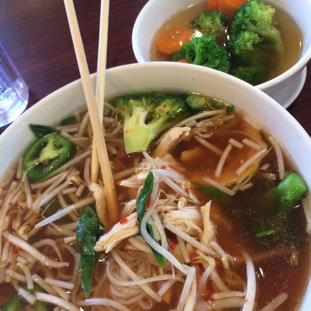 Pho BamBu - Here is the Chicken Pho and I ordered veggies on the side. - Vietnamese Near Me - Rancho Cucamonga, California Pho BamBu - Here is the Chicken Pho and I ordered veggies on the side. - Vietnamese Near Me - Rancho Cucamonga, California