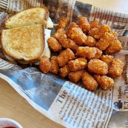 C and C's Country Kitchen - Great Patty Melt loaded with tater tots!