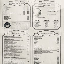 Milchmadchens Kaffeehaus - Selection of the menu