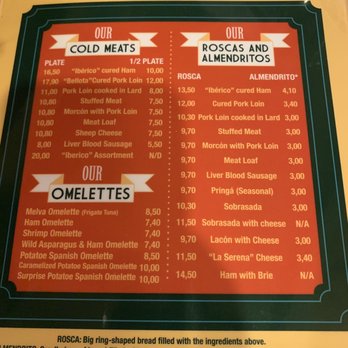 Taberna Almendro 13 - Menu - Tapas Bars Near Me - Madrid, M