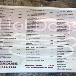 The menu The menu